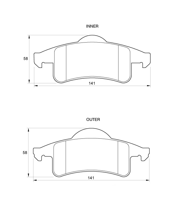 D3443.jpg Rear Brake Pads - D3443 - Image 1