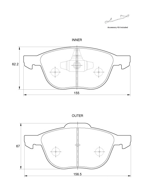D3454.jpg Front Brake Pads - D3454 - Image 1