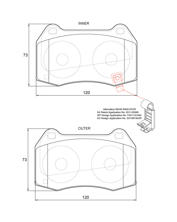 D3531.jpg Front Brake Pads - D3531 - Image 1