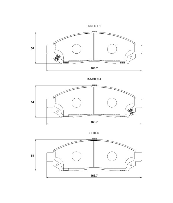 D3550.jpg Front Brake Pads - D3550 - Image 1