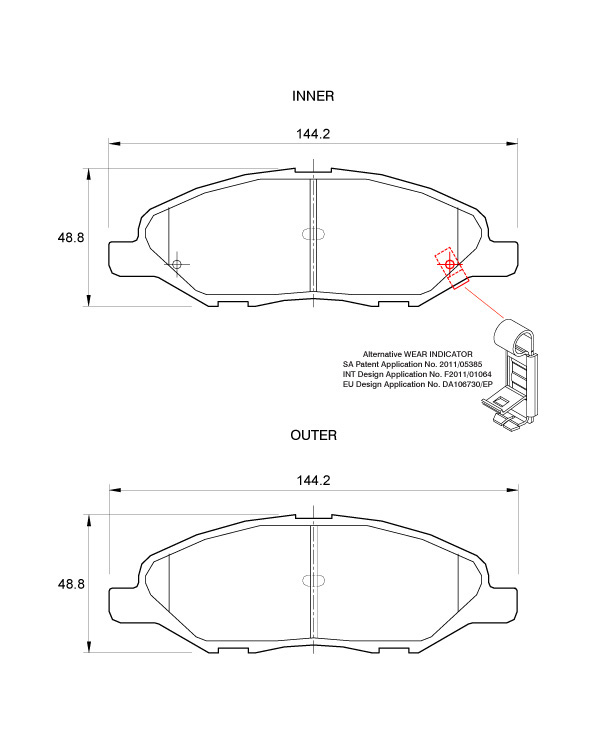 D3573.jpg Front Brake Pads - D3573 - Image 1