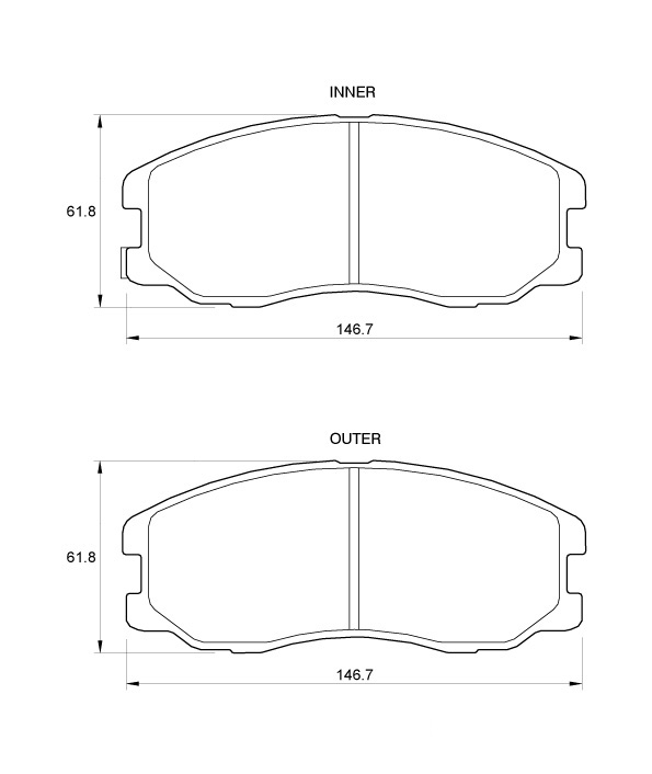 D3610.jpg Front Brake Pads - D3610 - Image 1
