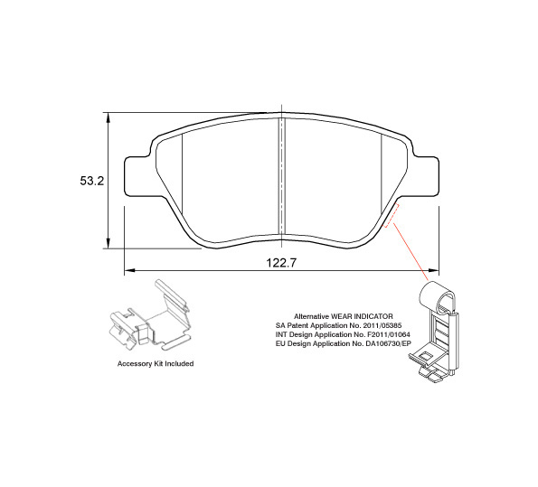 D3629.jpg Front Brake Pads - D3629 - Image 1