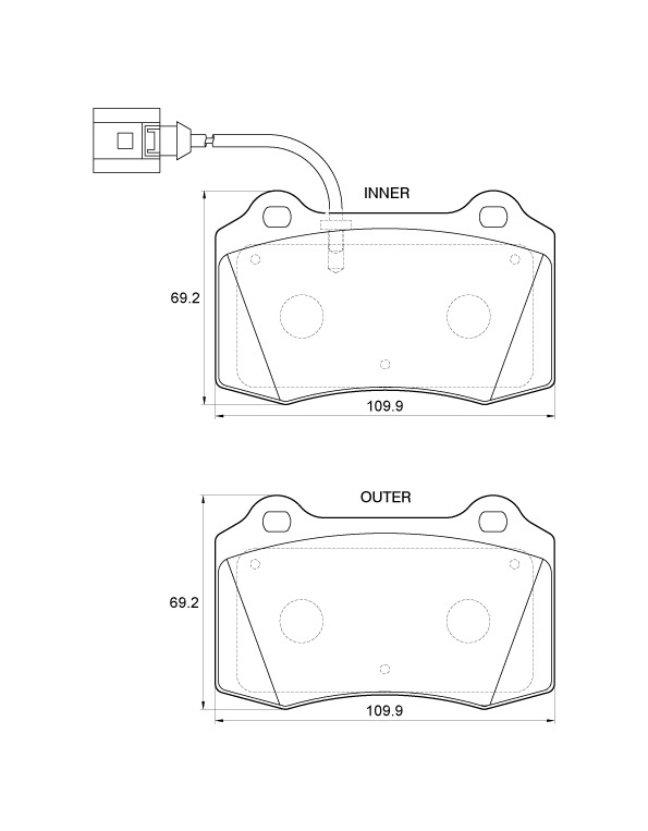 D3697.jpg Front Brake Pads - D3697 - Image 1
