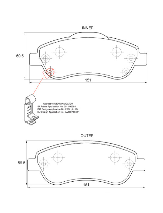 D3707.jpg Front Brake Pads - D3707 - Image 1