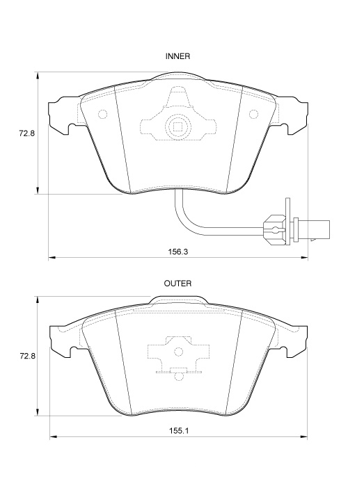 D3808.jpg Front Brake Pads - D3808 - Image 1