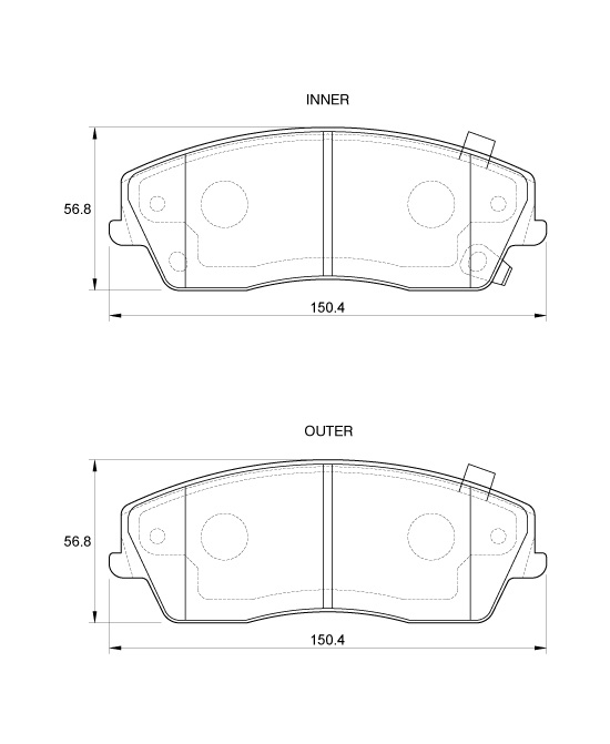 D3838.jpg Front Brake Pads - D3838 - Image 1