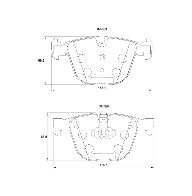 D3845.jpg Front Brake Pads - D3845 - Image 1