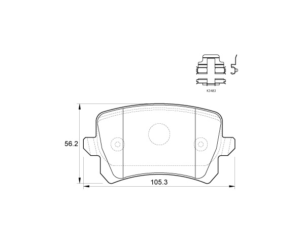 D3846.jpg Rear Brake Pads - D3846 - Image 1