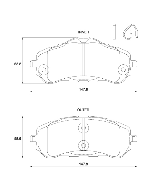 D4072.jpg Front Brake Pads - D4072 - Image 1