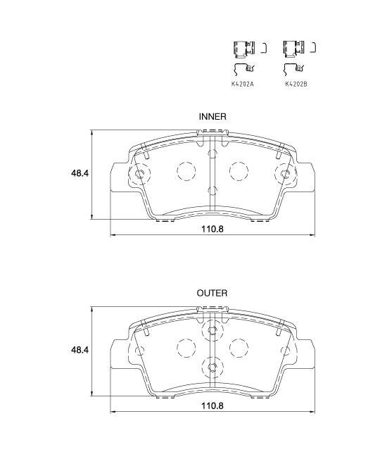 D4202.jpg Front Brake Pads - D4202 - Image 1